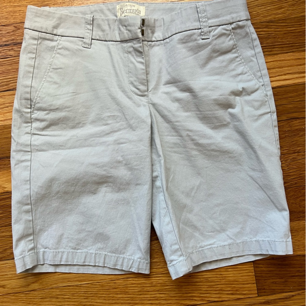 Grey J Crew Bermuda Shorts
